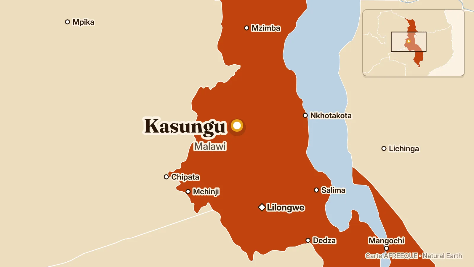 Carte : Kasungu, Malawi