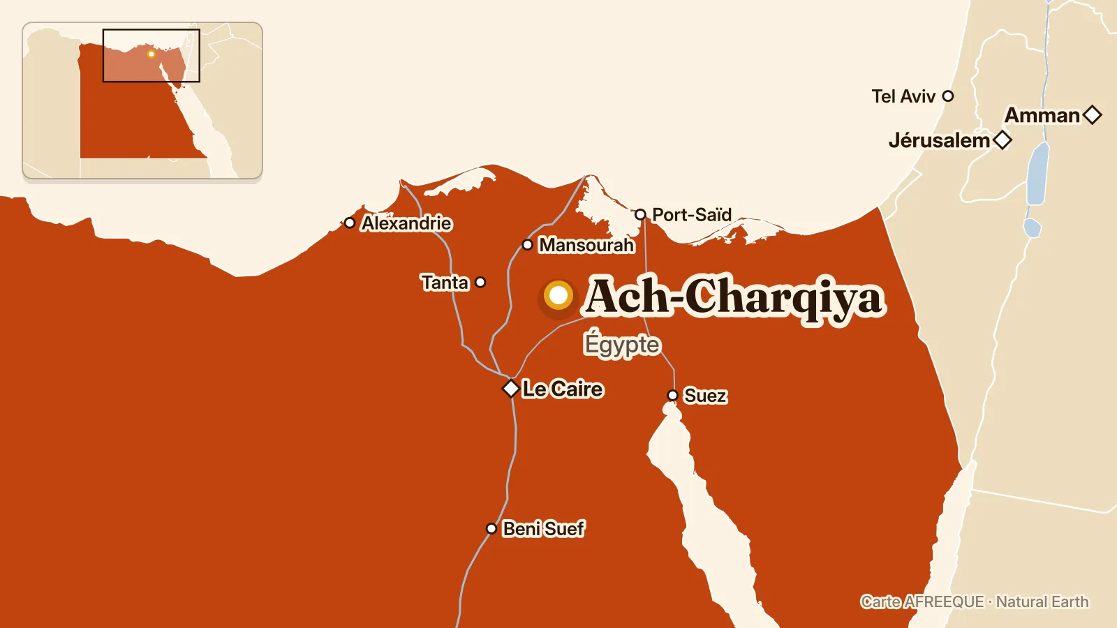 Carte : Ach-Charqiya, Égypte