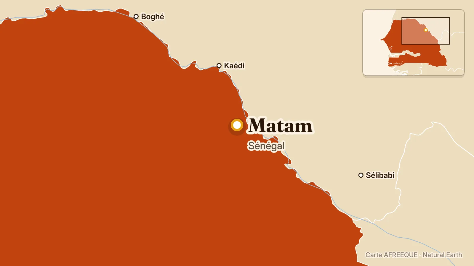 Carte : Matam, Sénégal