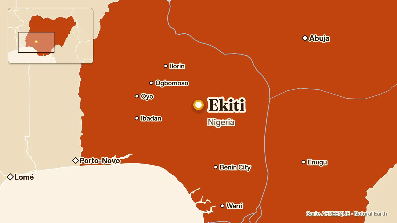 Carte : Ekiti, Nigeria