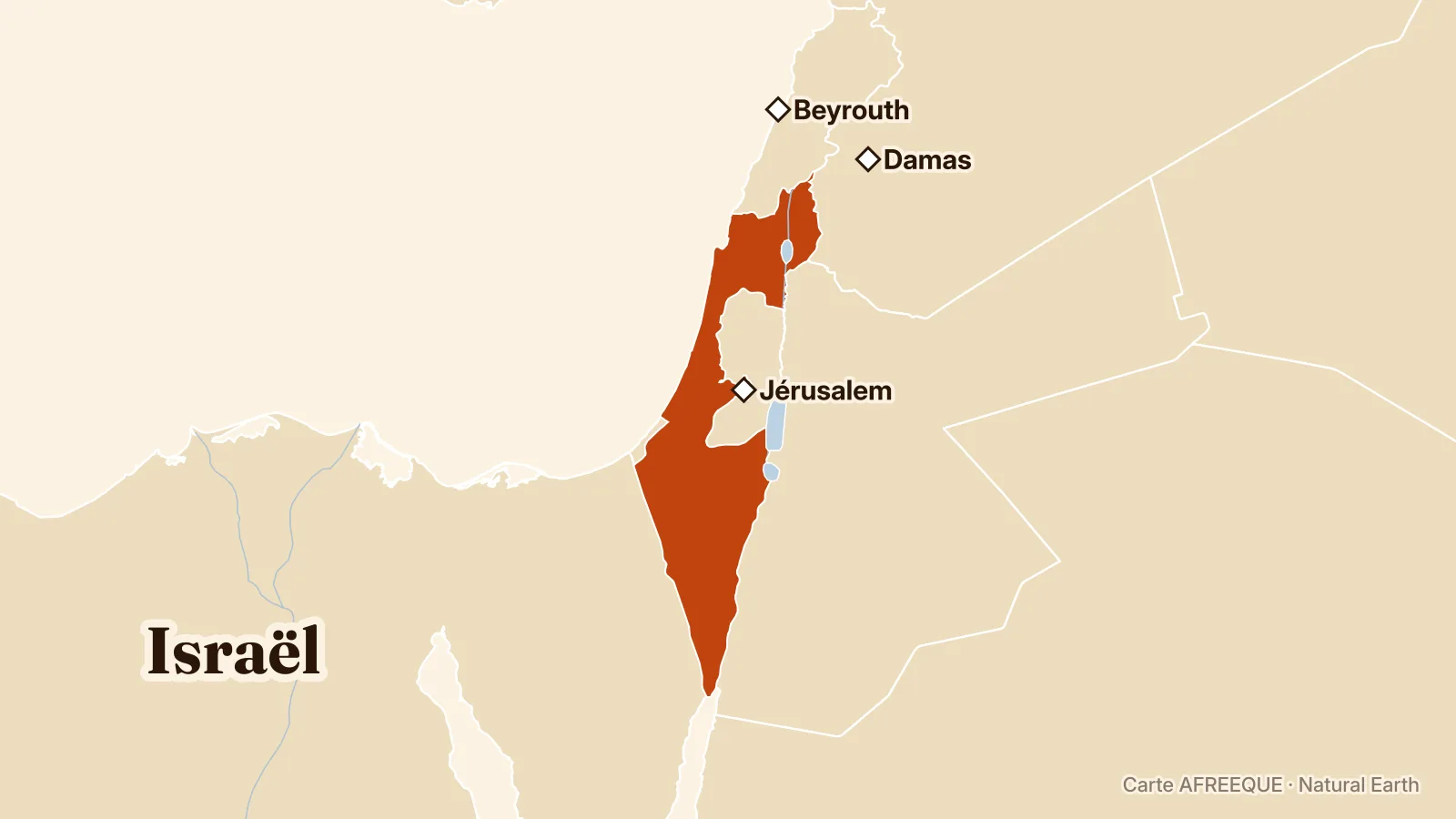 Carte : Israël