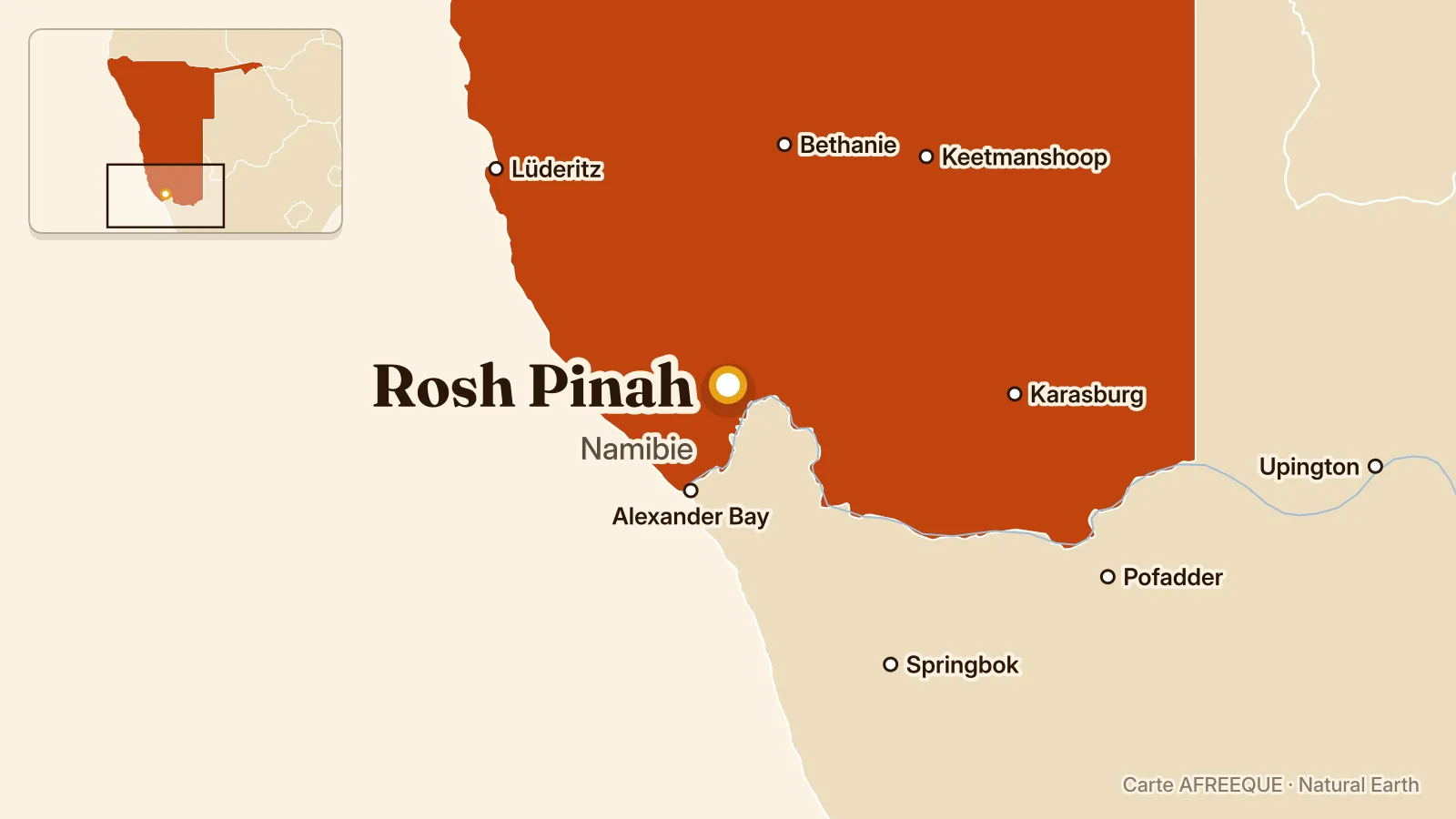 Carte : Rosh Pinah, Namibie
