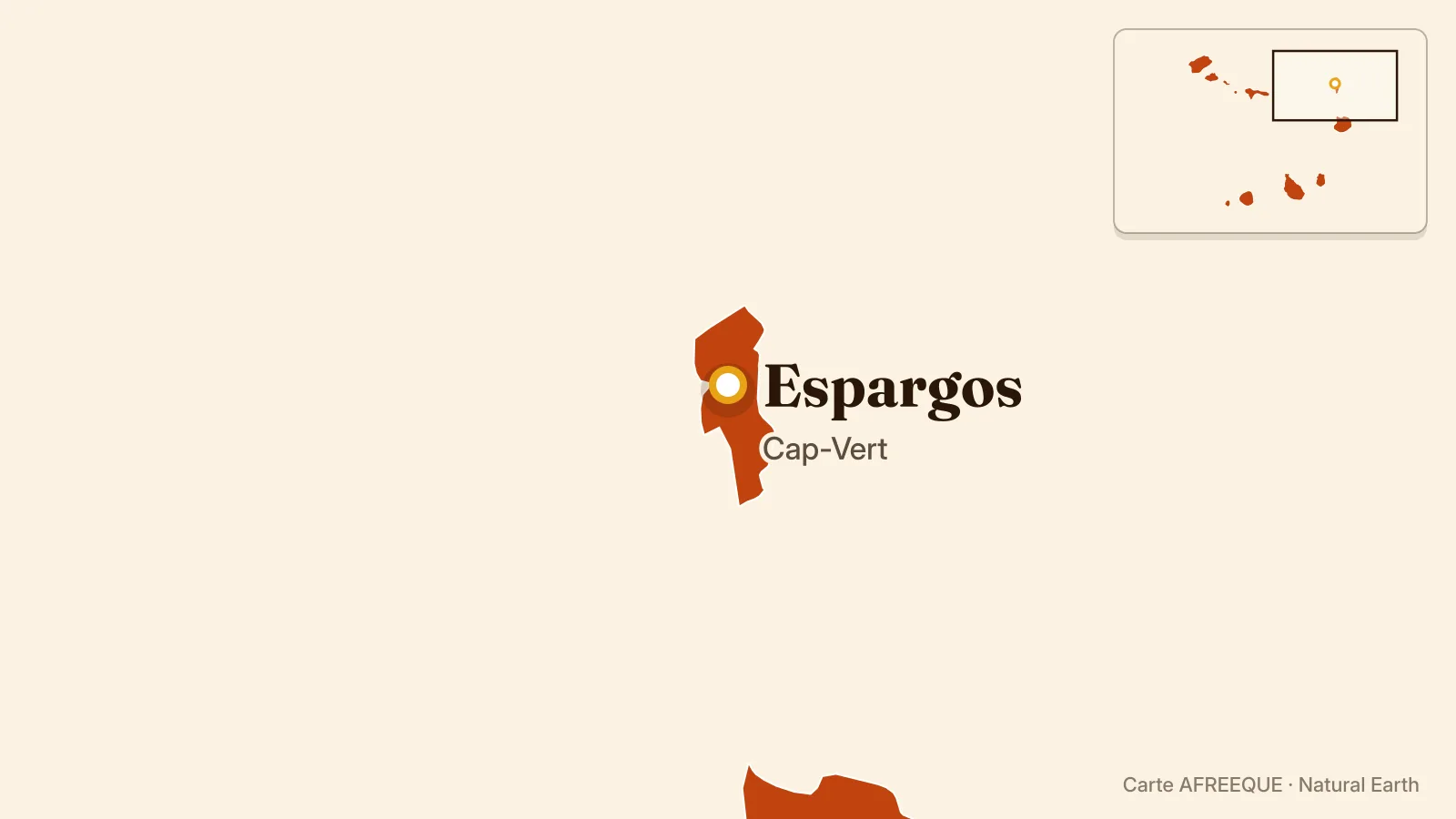 Carte : Espargos, Cap-Vert