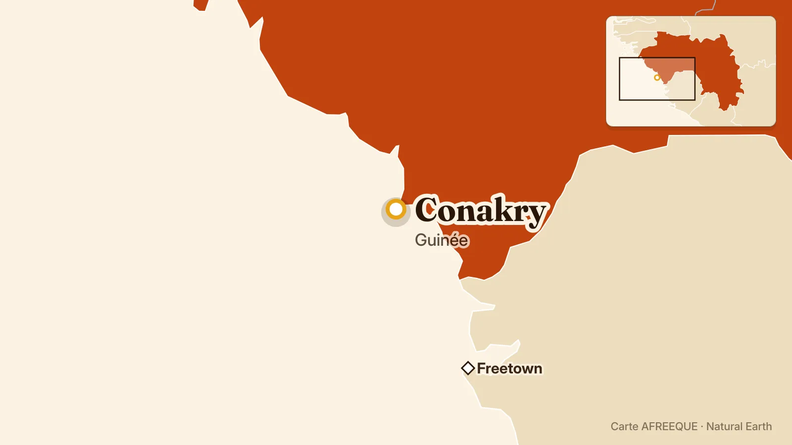 Carte : Conakry, Guinée