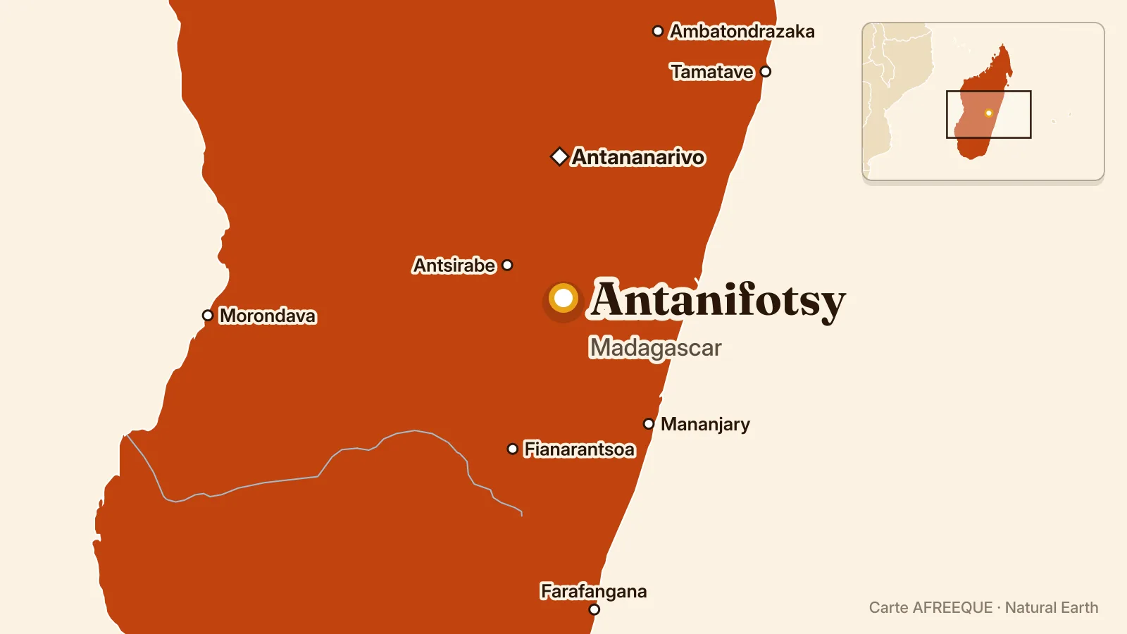 Carte : Antanifotsy, Madagascar