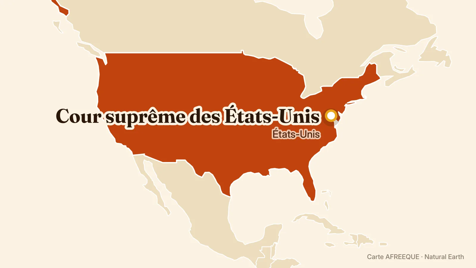 Carte : Cour suprême des États-Unis, États-Unis