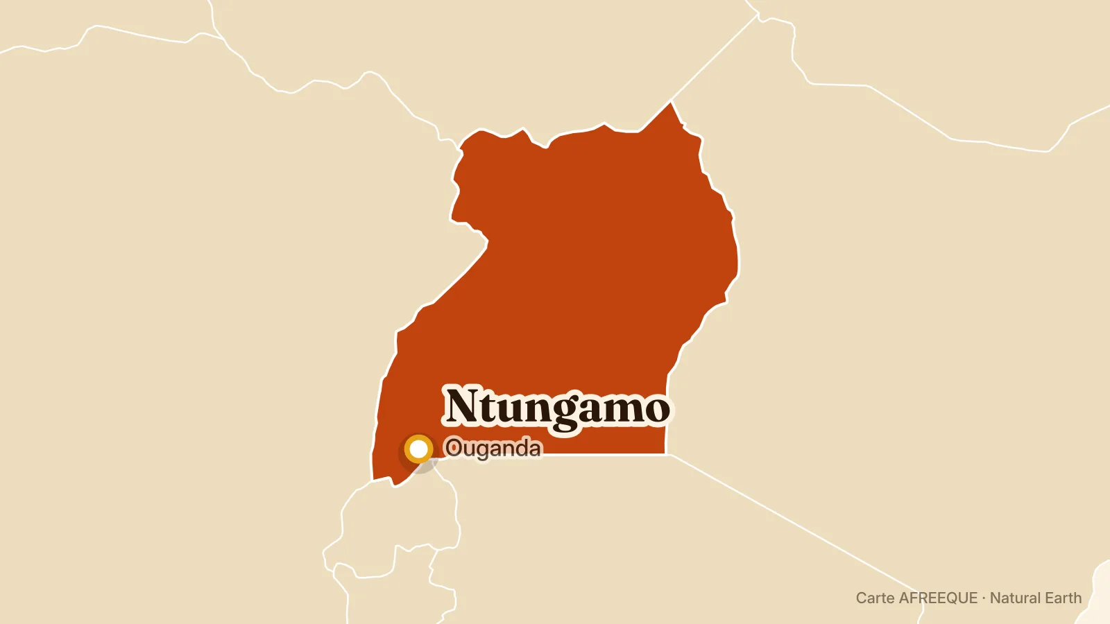 Carte : Ntungamo, Ouganda
