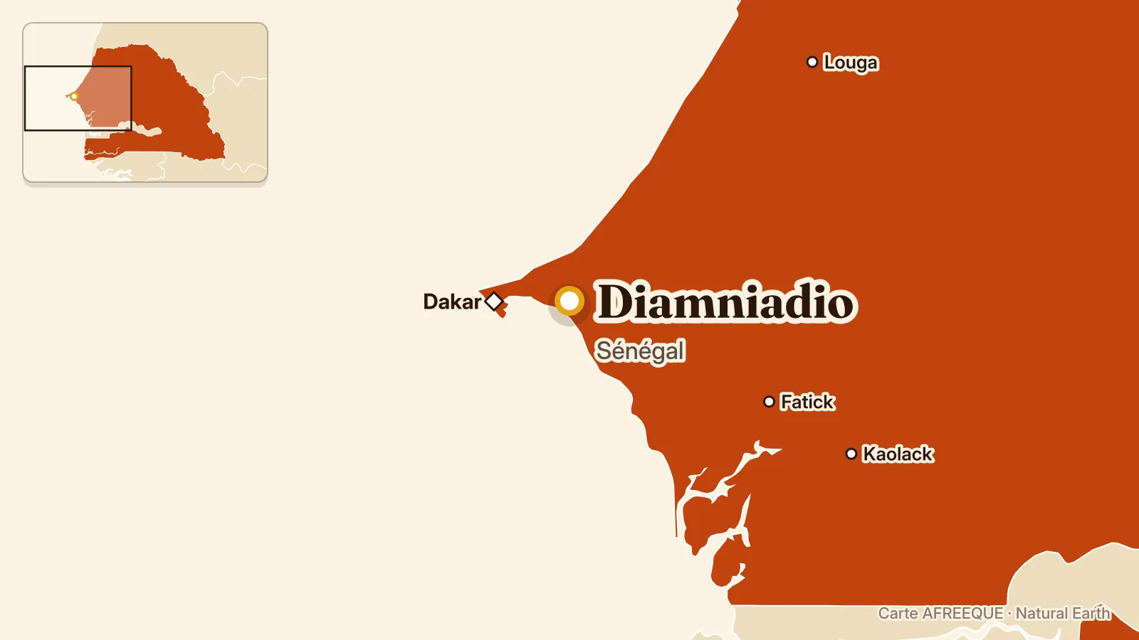 Carte : Diamniadio, Sénégal