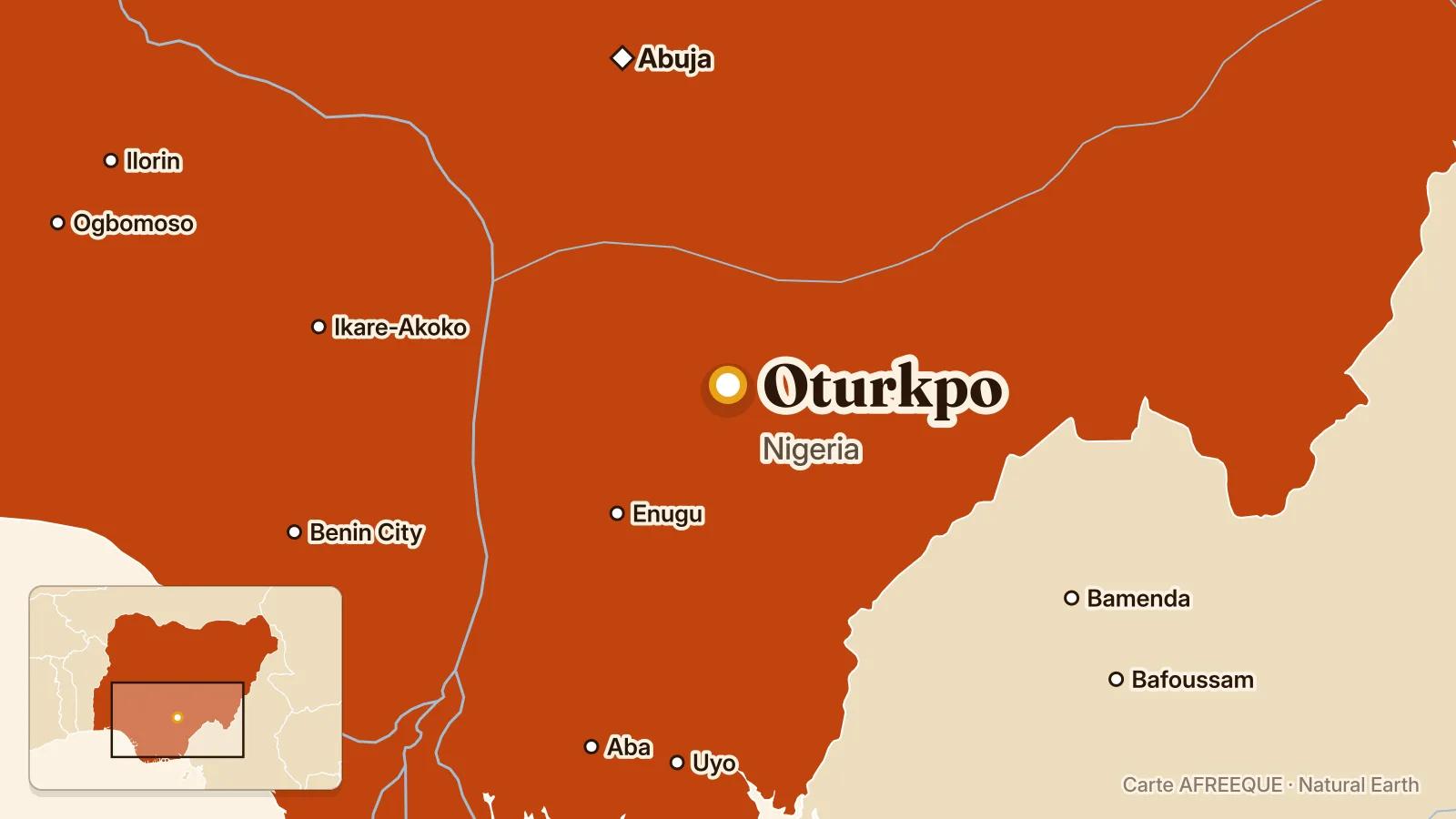 Carte : Oturkpo, Nigeria