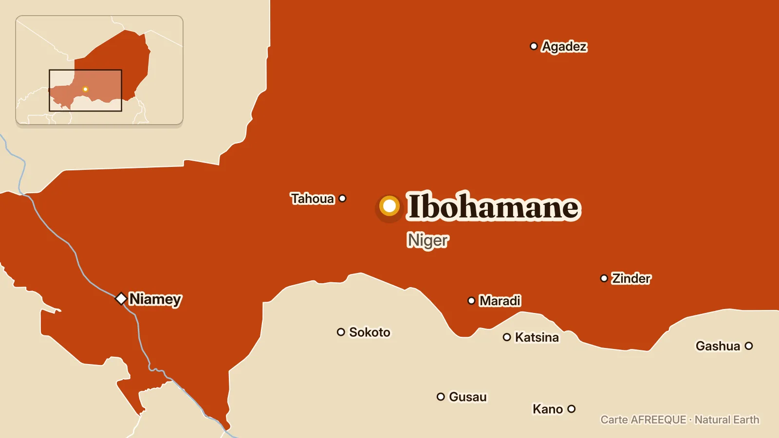 Carte : Ibohamane, Niger