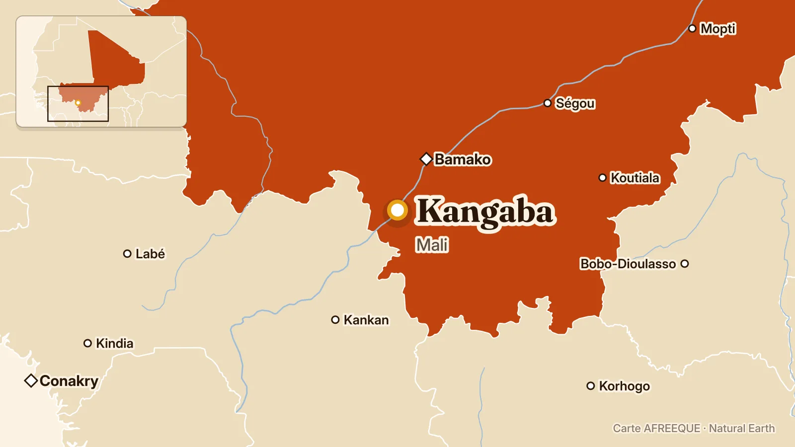Carte : Kangaba, Mali