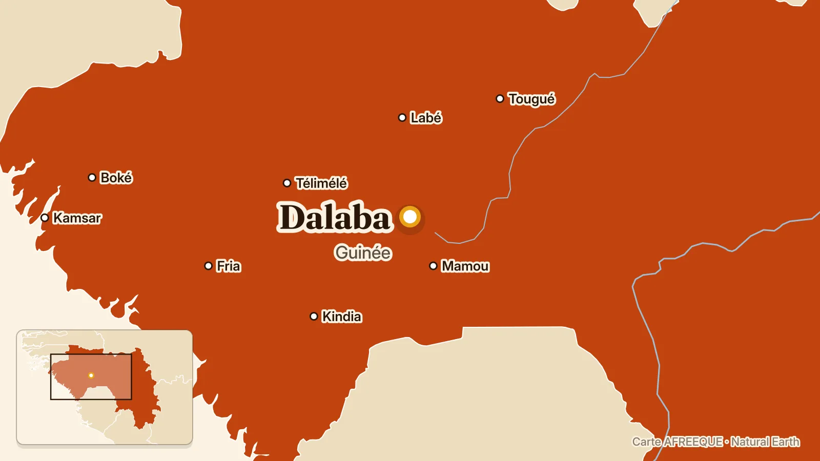 Carte : Dalaba, Guinée