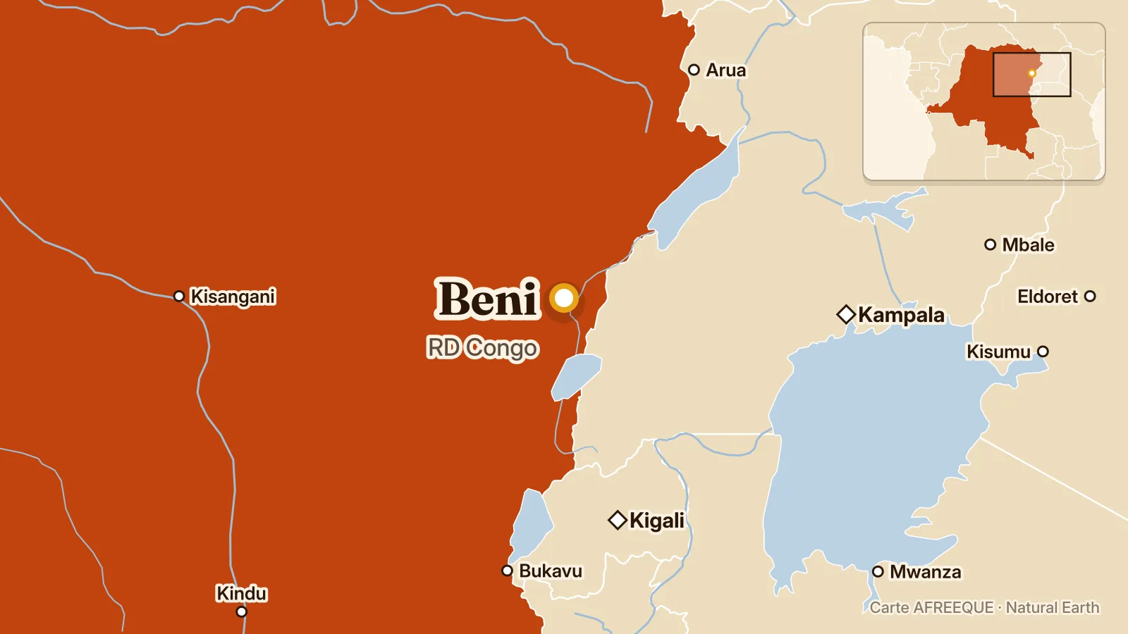 Carte : Beni, RD Congo
