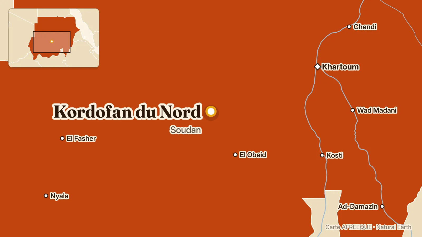 Carte : Kordofan du Nord, Soudan