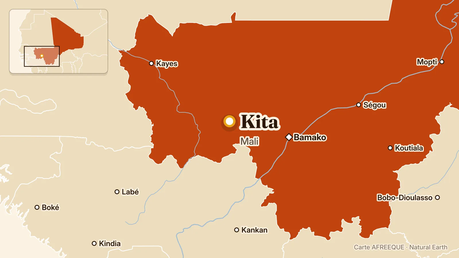 Carte : Kita, Mali