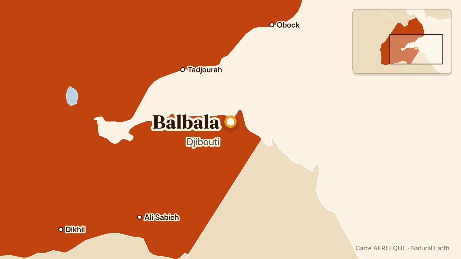 Carte : Balbala, Djibouti