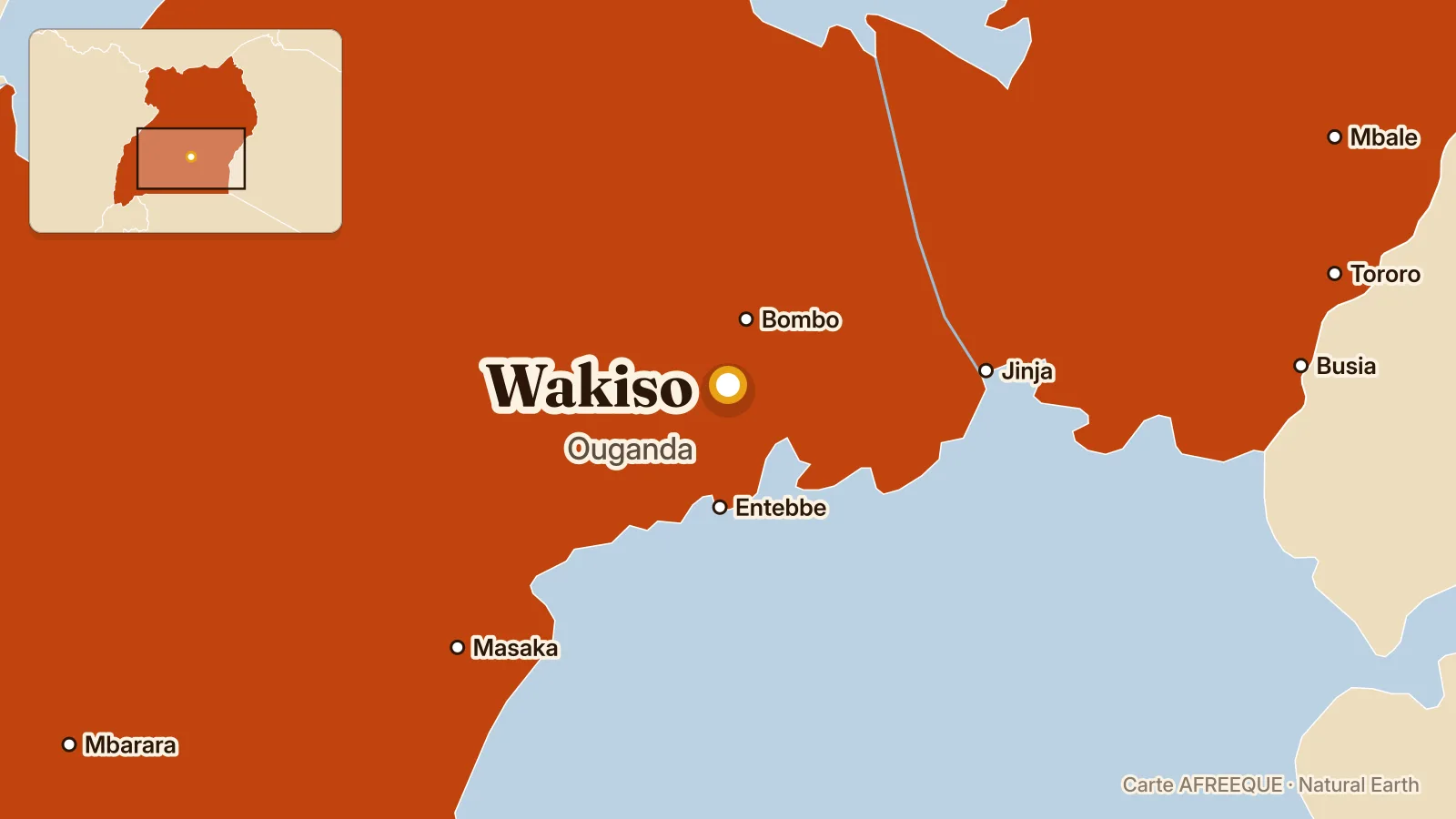Carte : Wakiso, Ouganda
