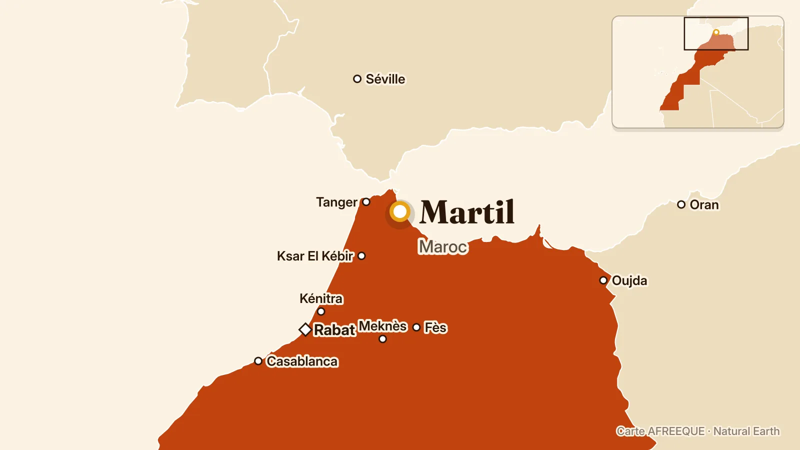 Carte : Martil, Maroc