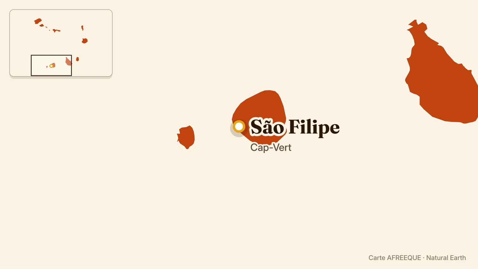 Carte : São Filipe, Cap-Vert