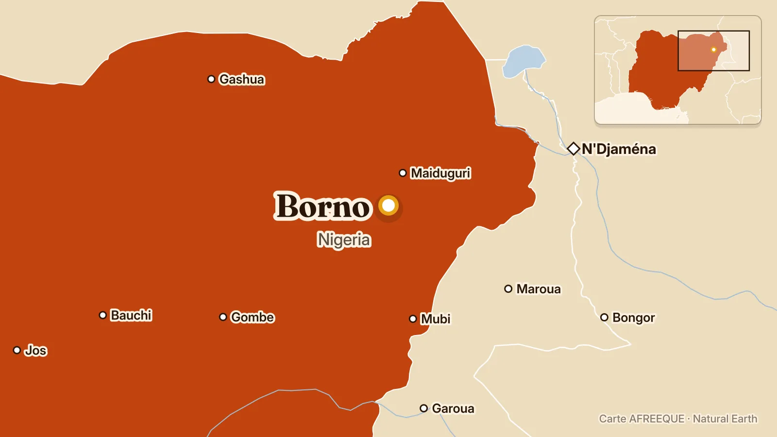 Carte : Borno, Nigeria