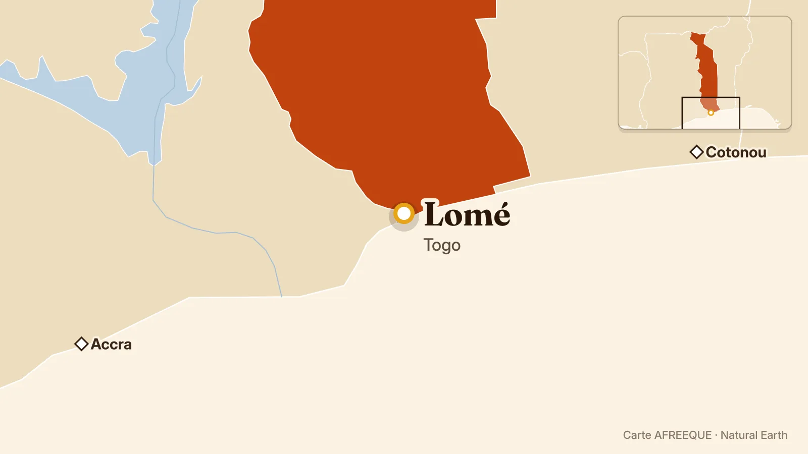 Carte : Lomé, Togo