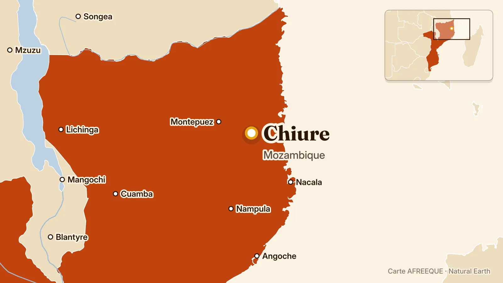 Carte : Chiure, Mozambique