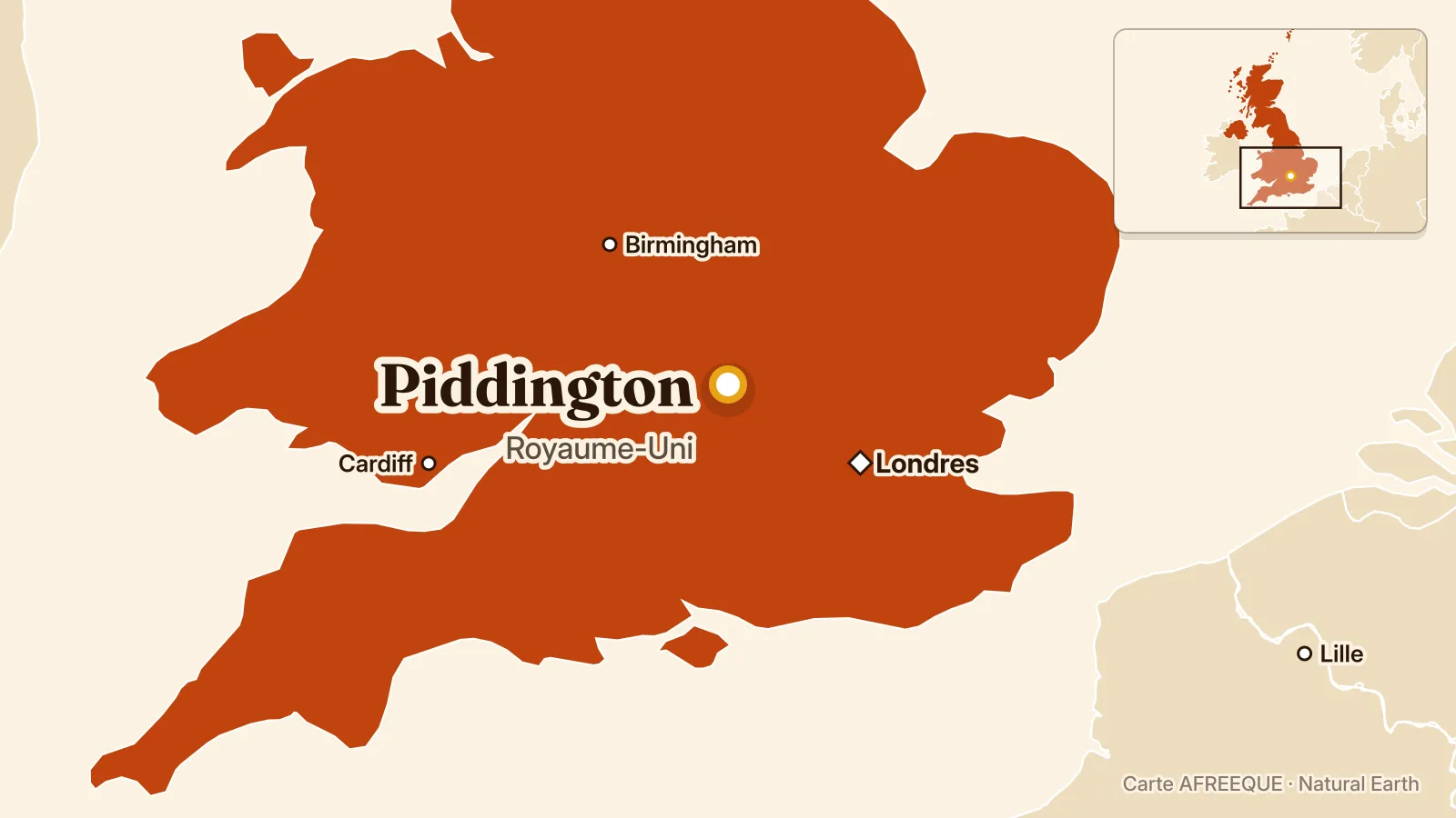 Carte : Piddington, Royaume-Uni