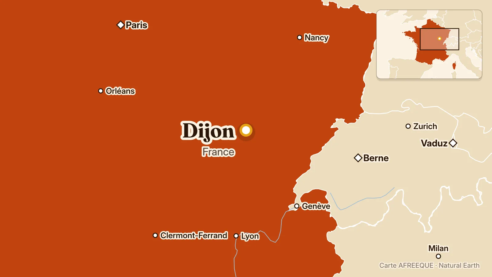 Carte : Dijon, France