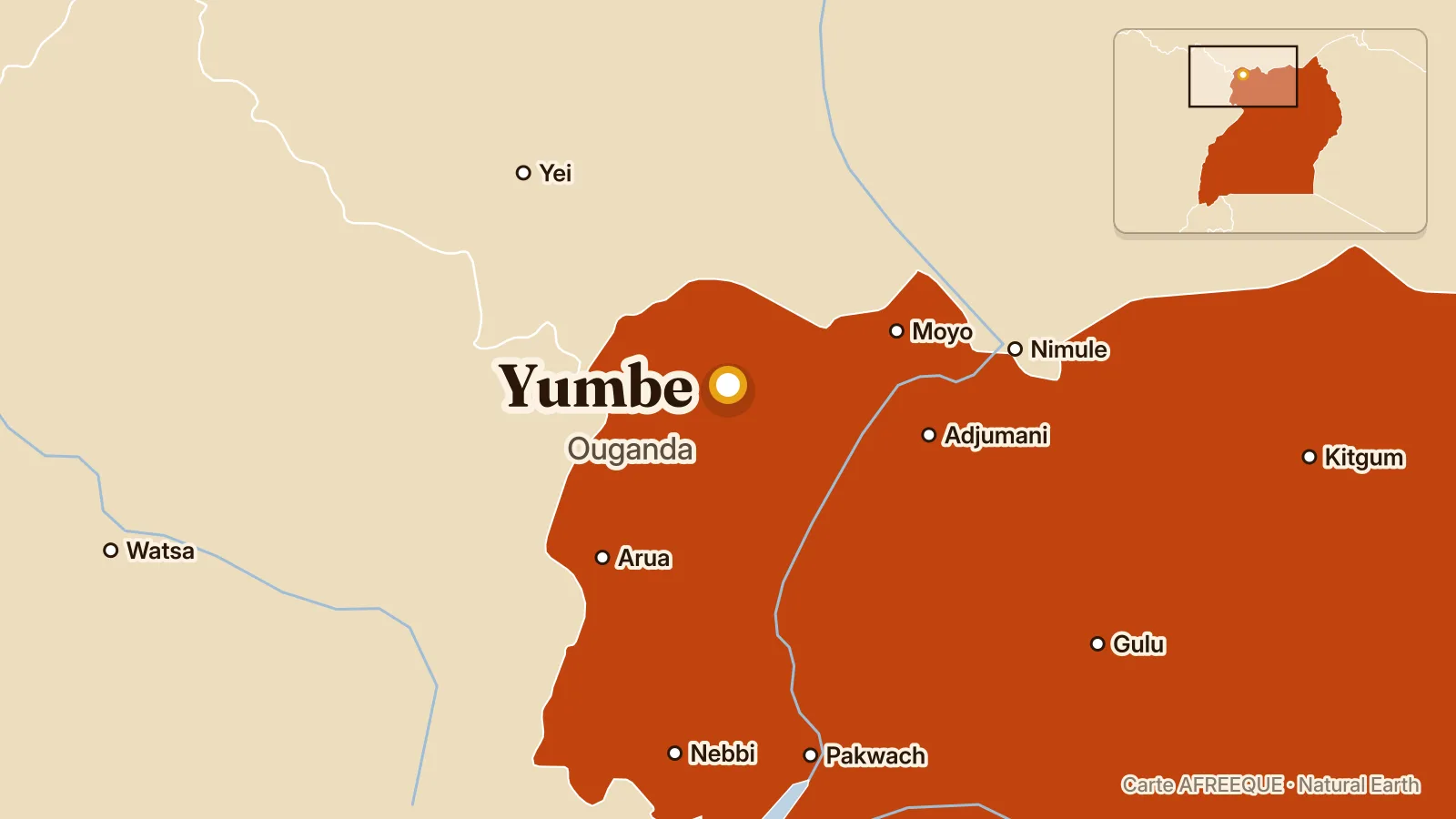 Carte : Yumbe, Ouganda