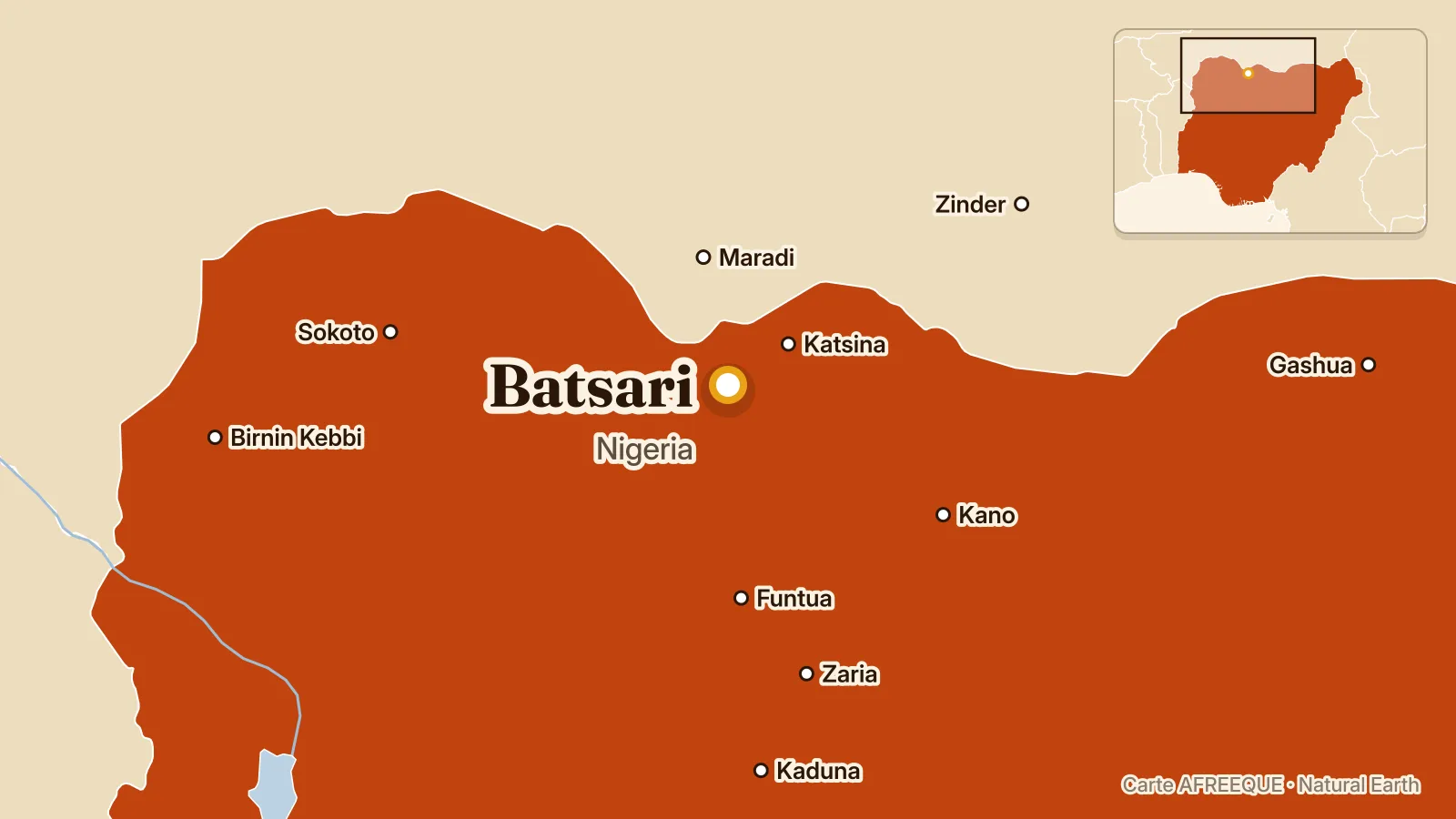 Carte : Batsari, Nigeria