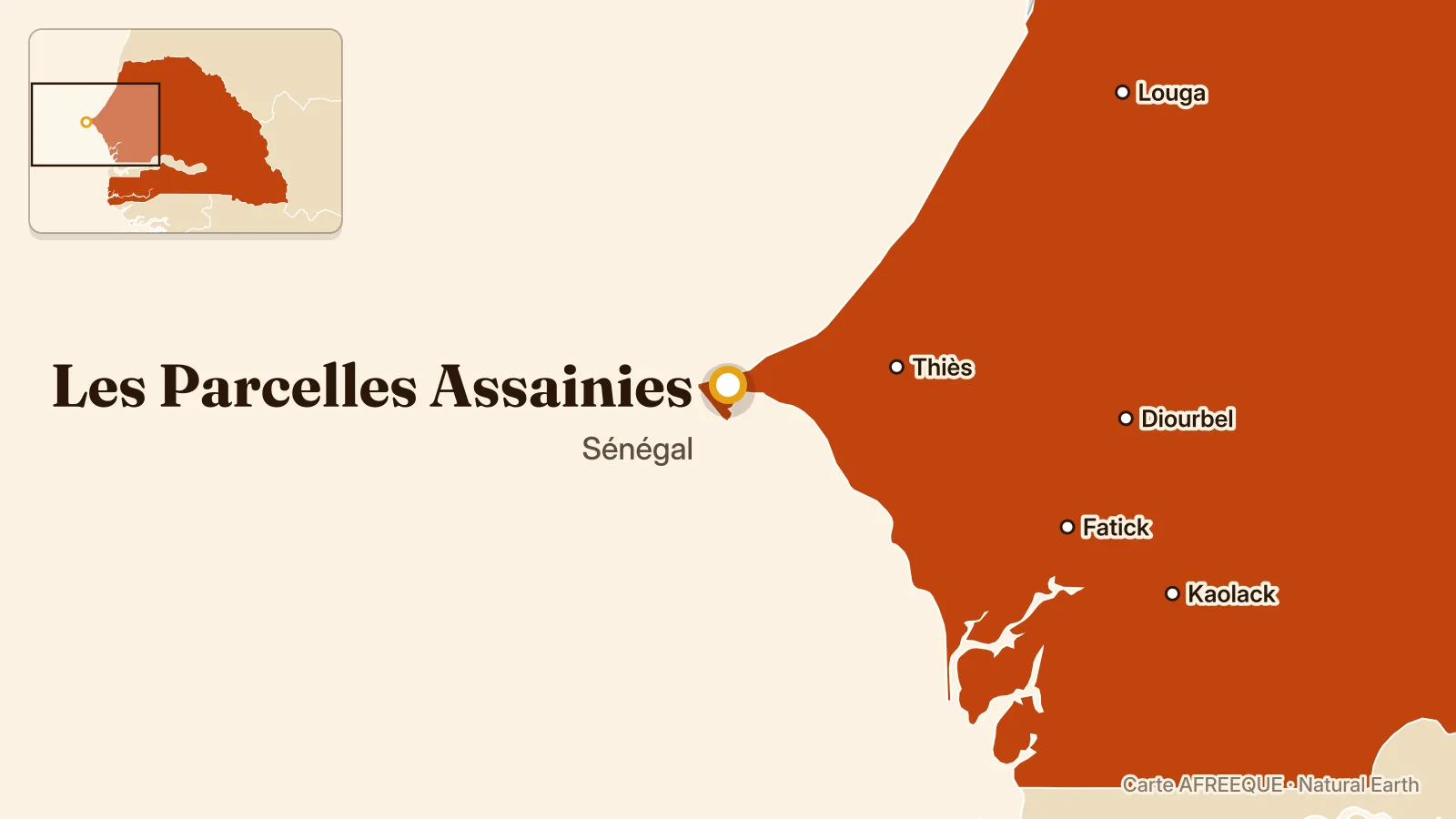 Carte : Les Parcelles Assainies, Sénégal