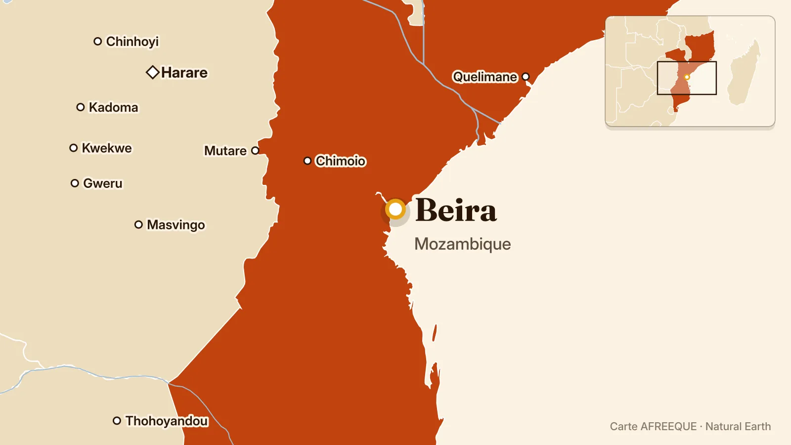 Carte : Beira, Mozambique