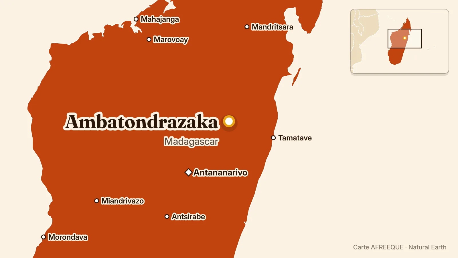 Carte : Ambatondrazaka, Madagascar