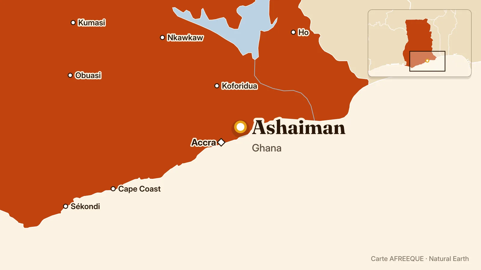 Carte : Ashaiman, Ghana
