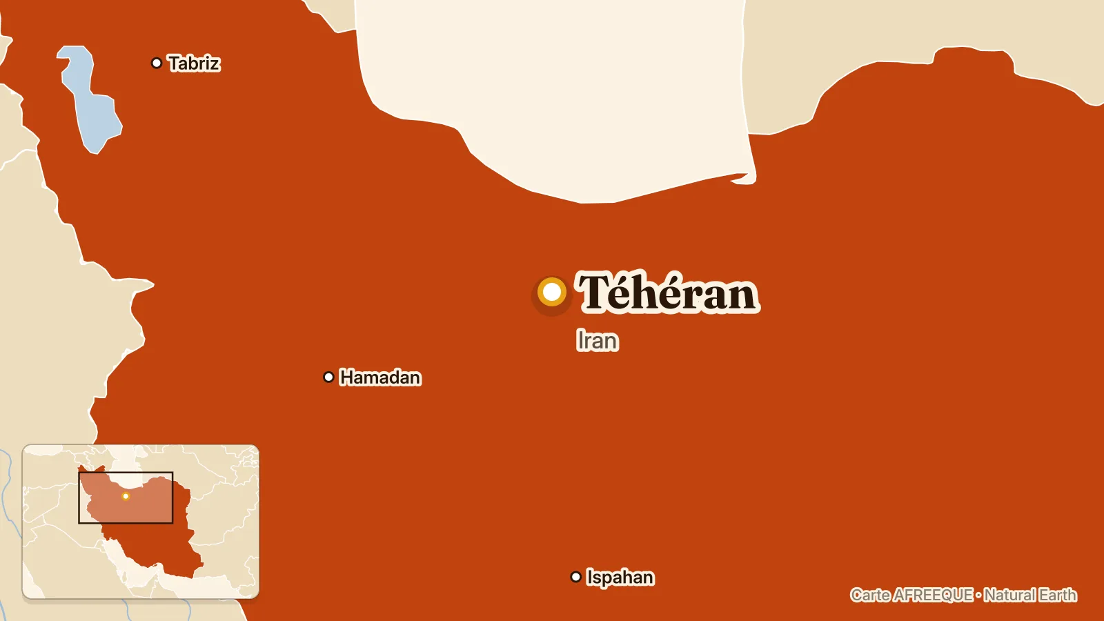 Carte : Téhéran, Iran