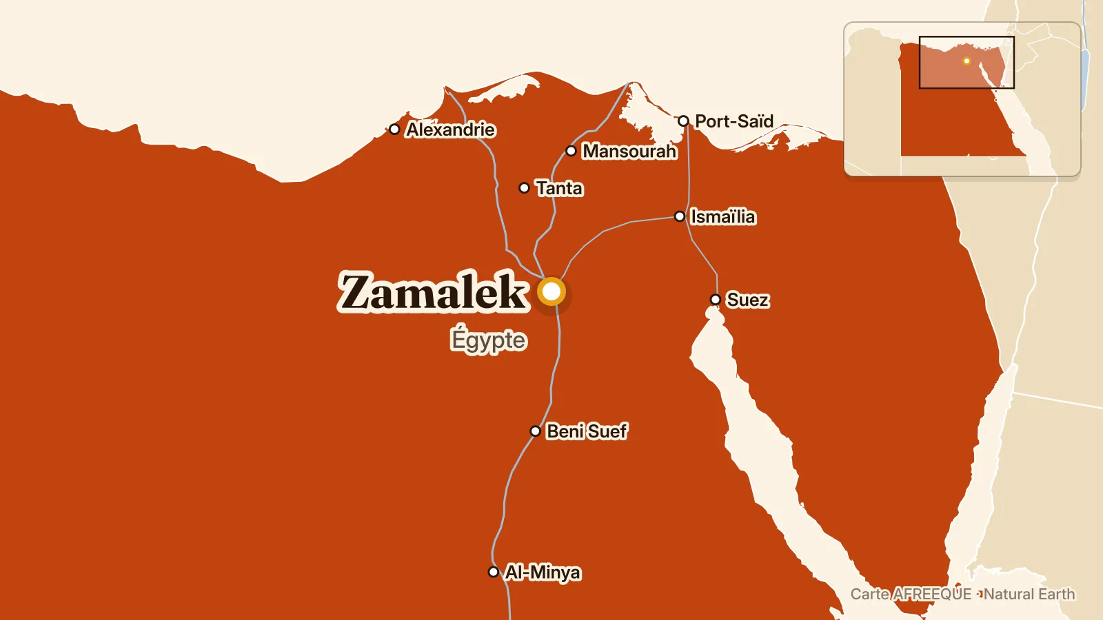 Carte : Zamalek, Égypte