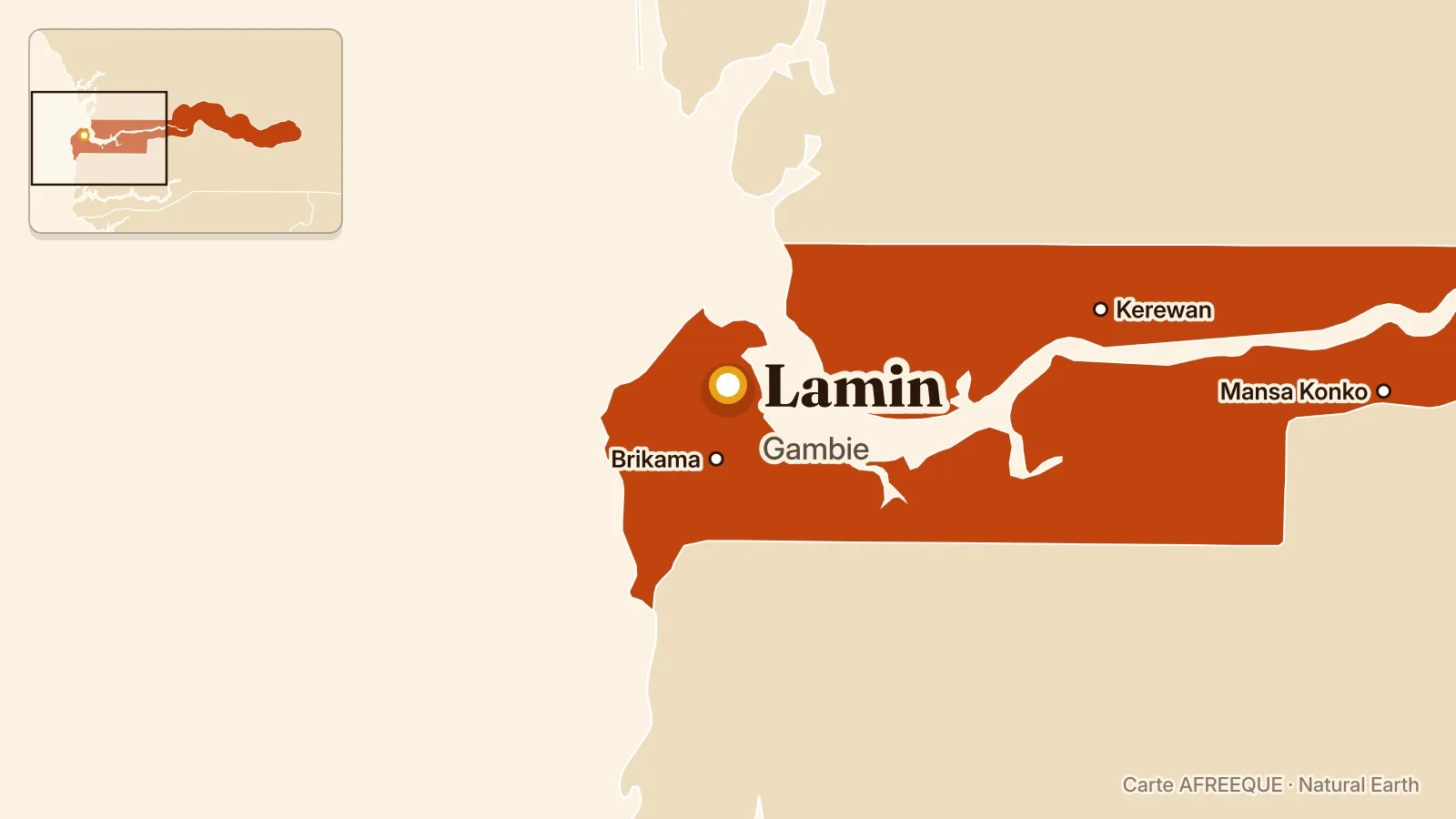 Carte : Lamin, Gambie