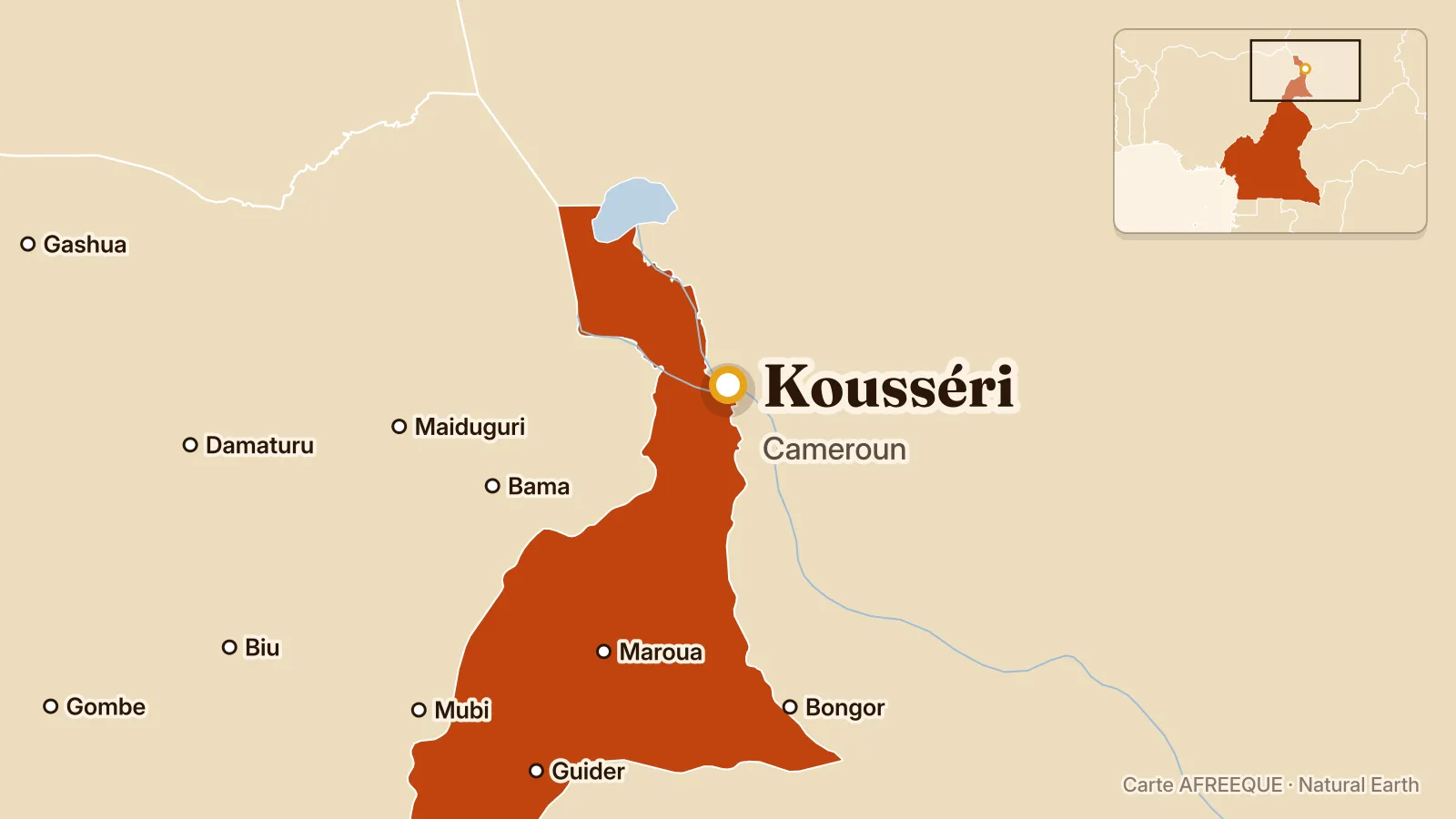 Carte : Kousséri, Cameroun