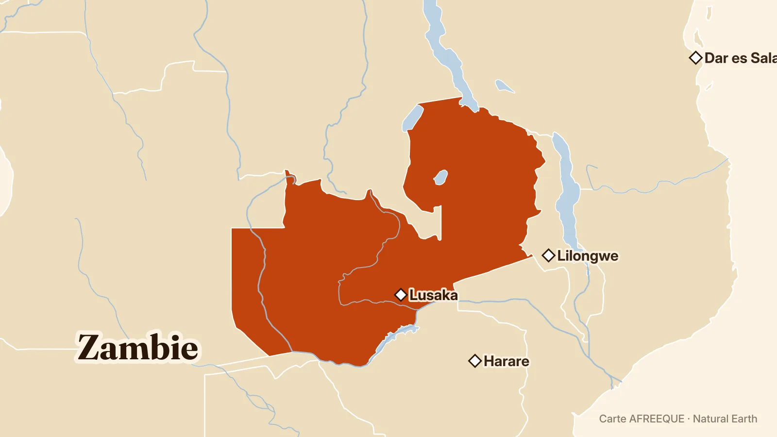 Carte : Zambie