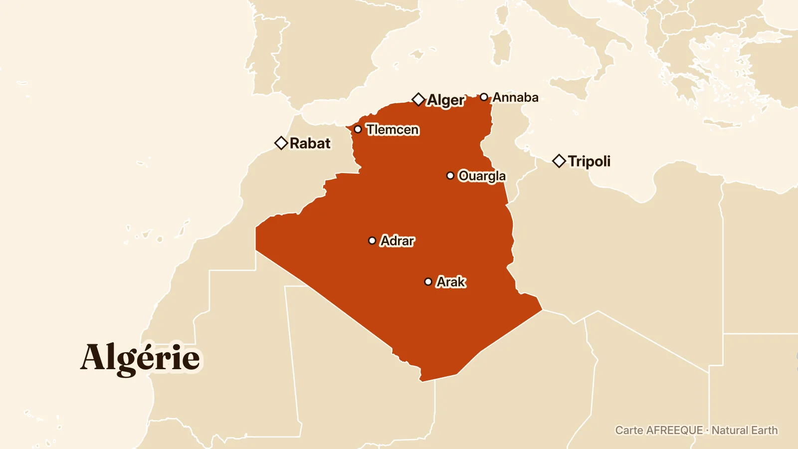 Carte : Algérie