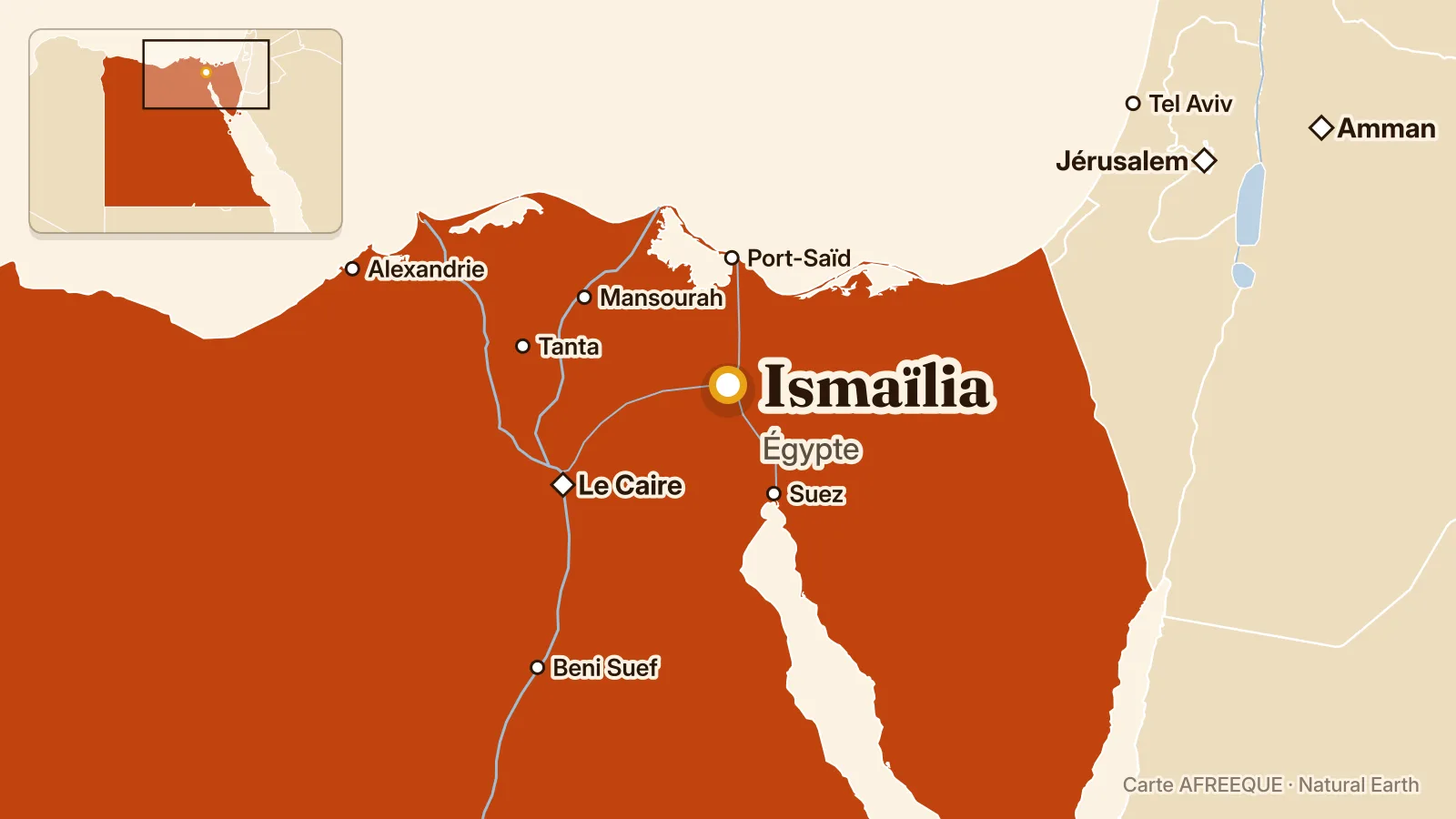 Carte : Ismaïlia, Égypte
