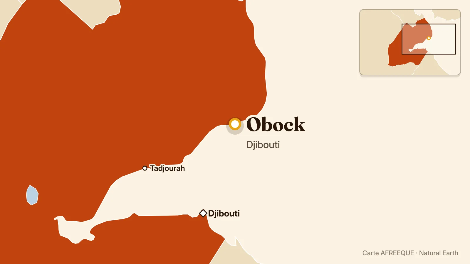 Carte : Obock, Djibouti