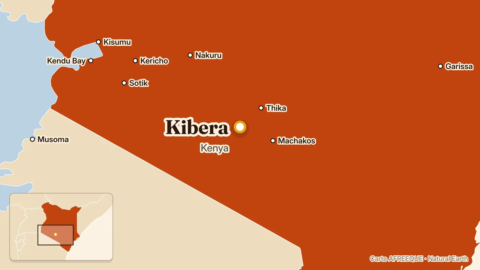 Carte : Kibera, Kenya