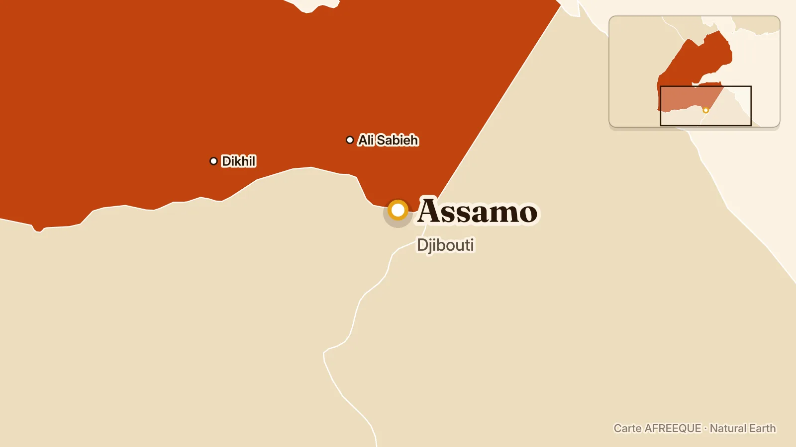 Carte : Assamo, Djibouti