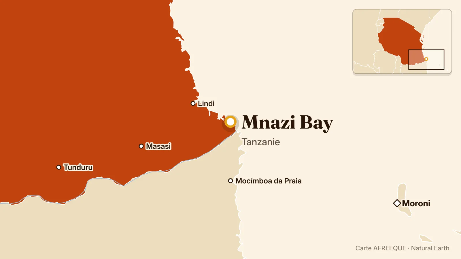 Carte : Mnazi Bay, Tanzanie