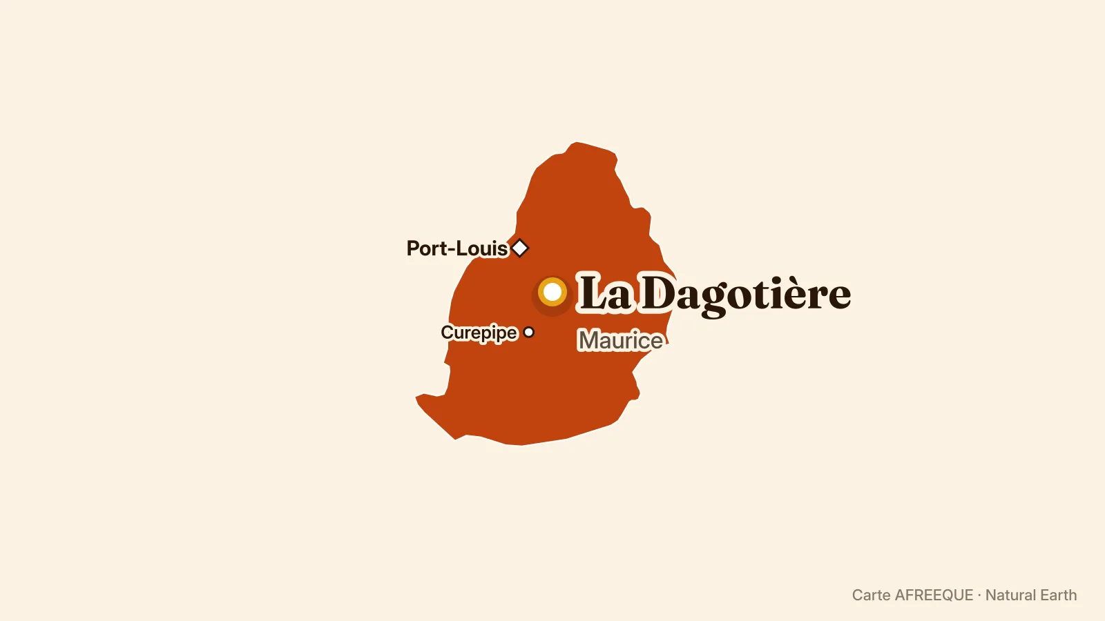 Carte : La Dagotière, Maurice
