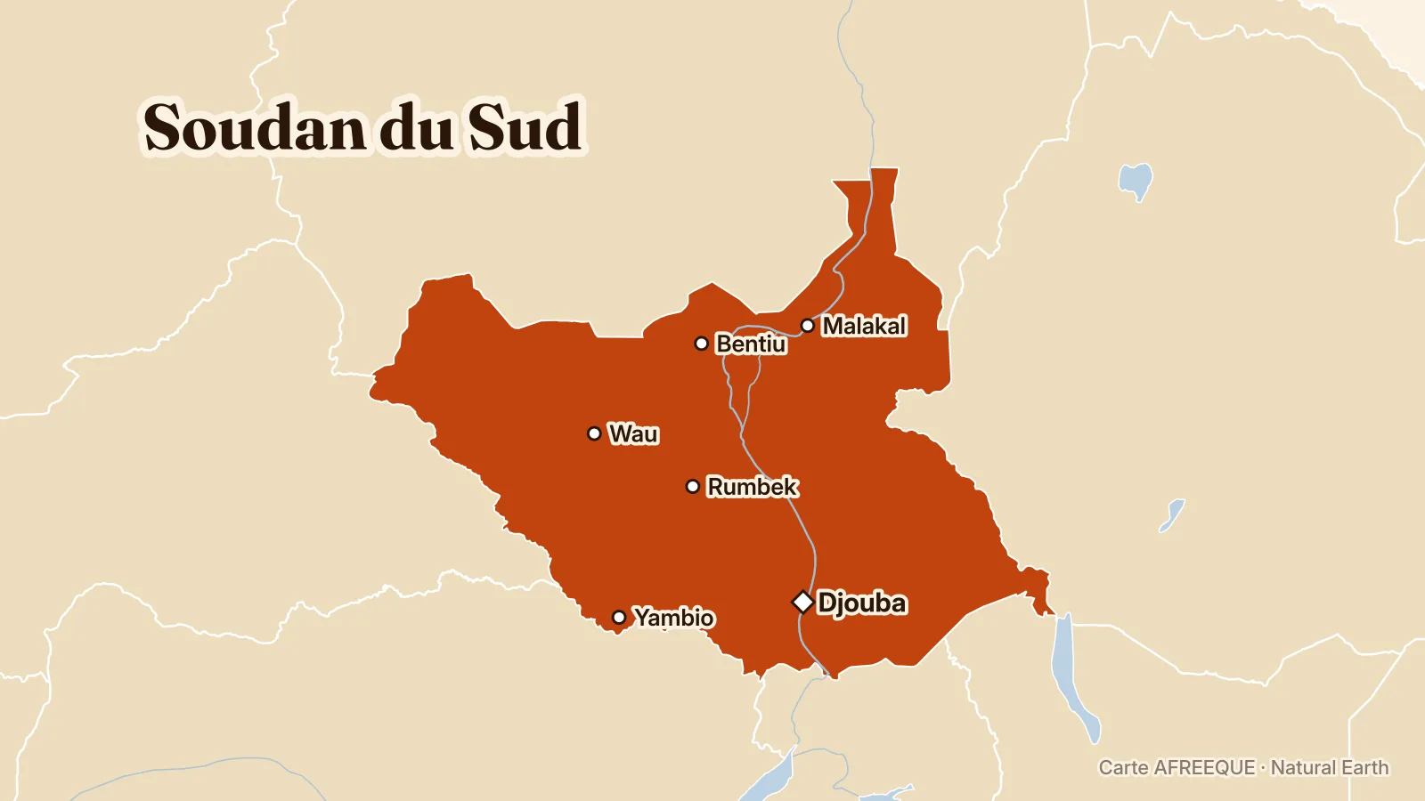Carte : Soudan du Sud