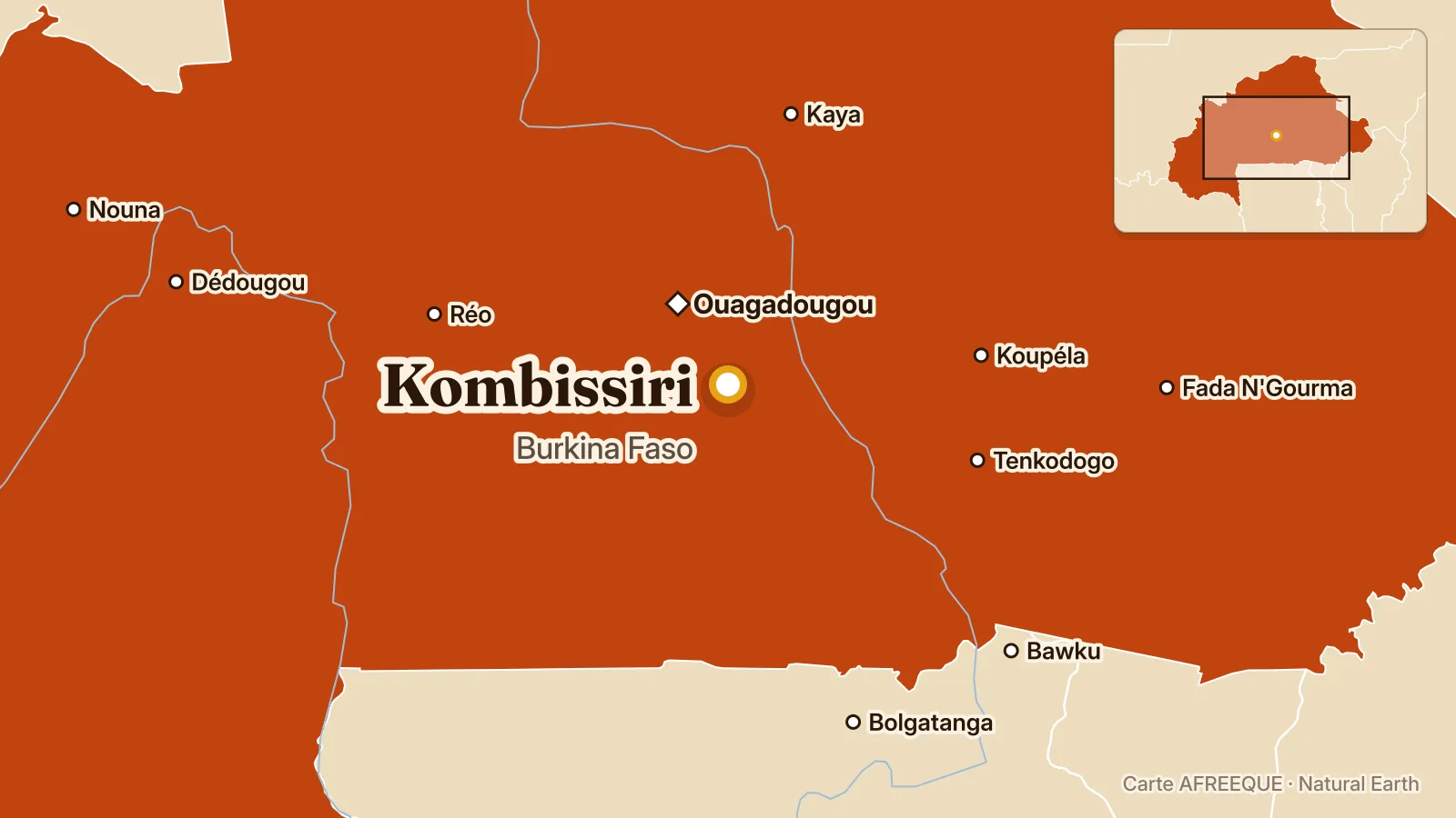 Carte : Kombissiri, Burkina Faso