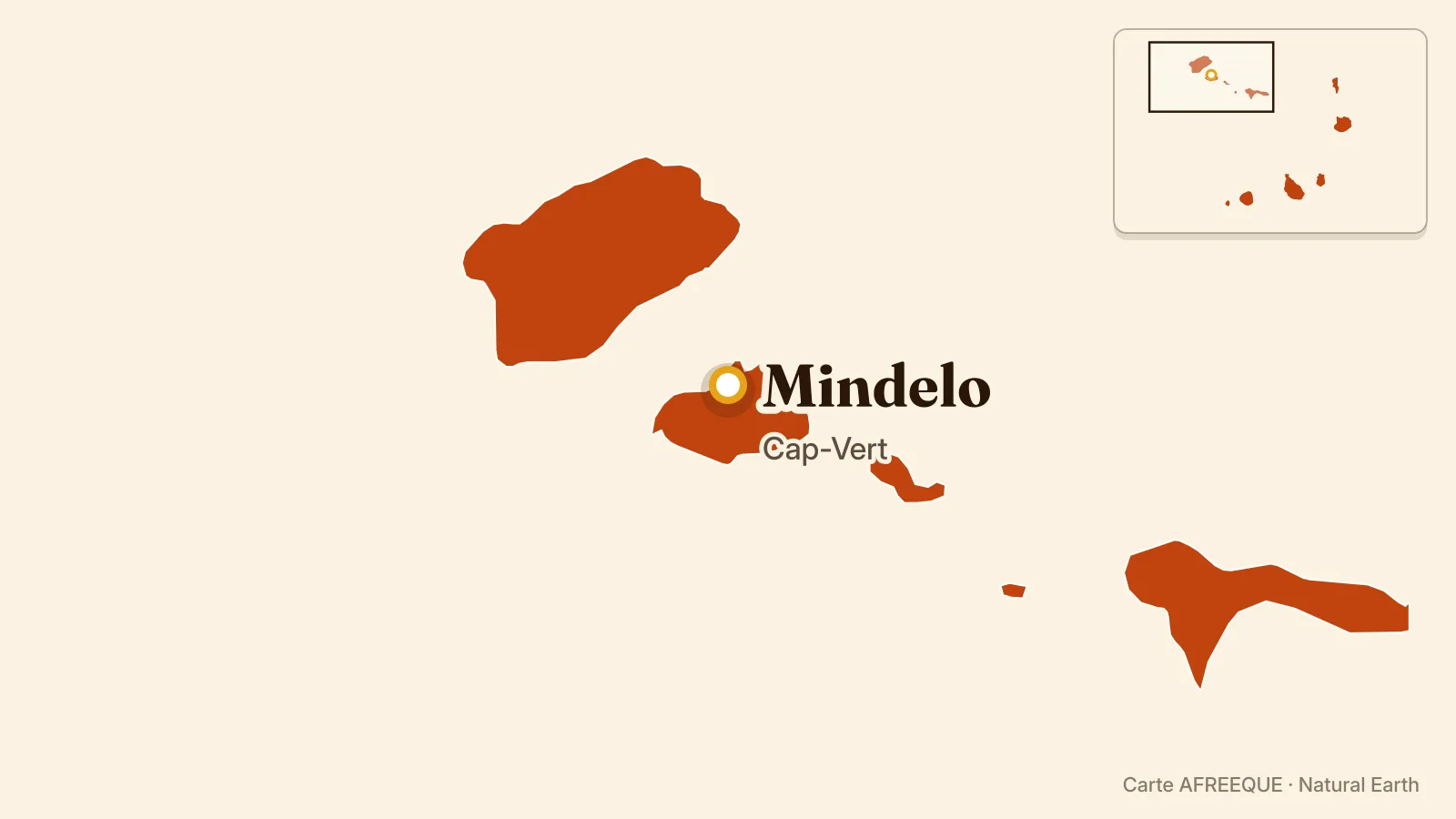 Carte : Mindelo, Cap-Vert