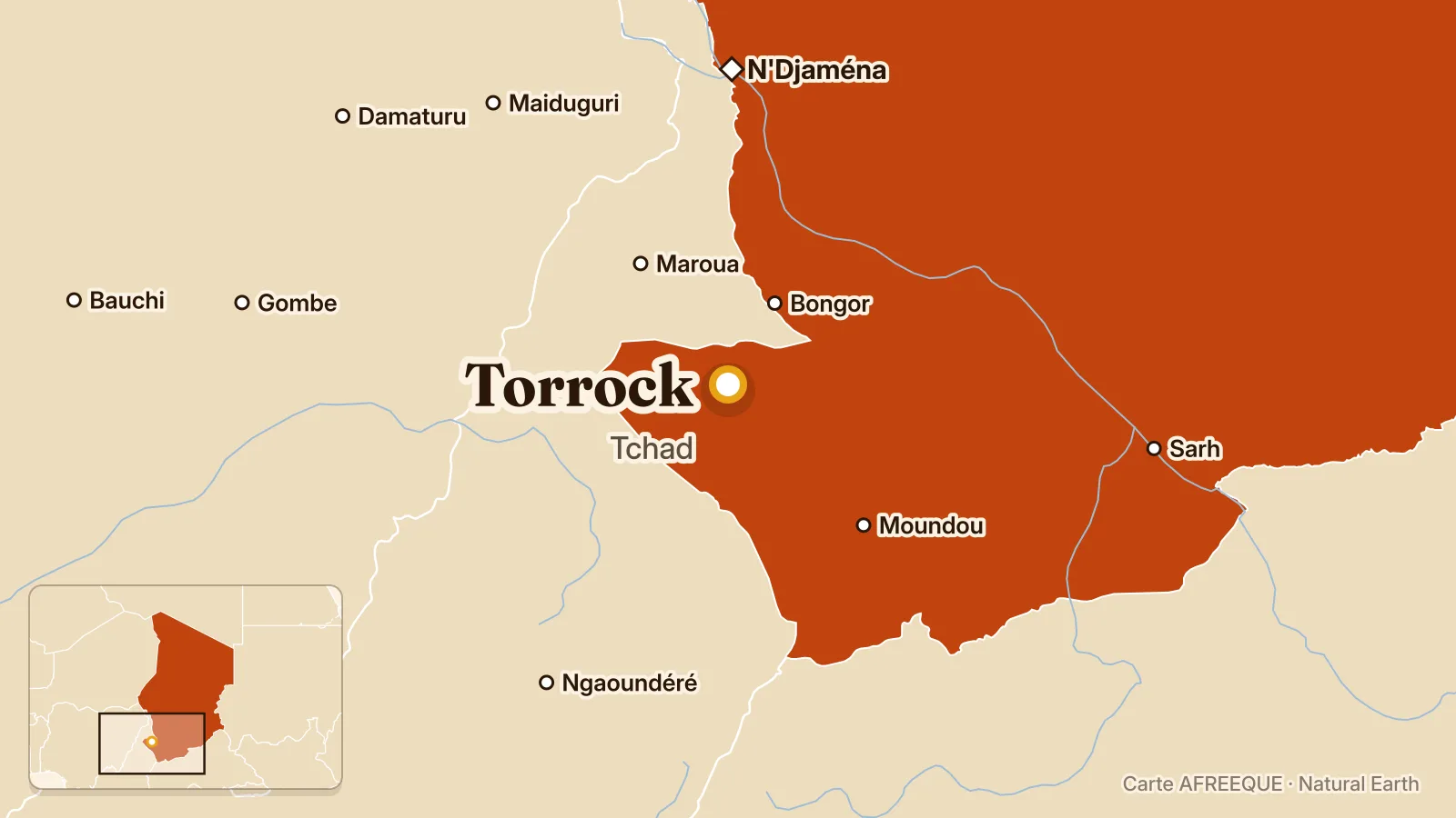 Carte : Torrock, Tchad